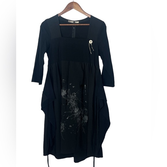 Double Jeu Paris Black Dress LagenLook - Picture 1 of 4